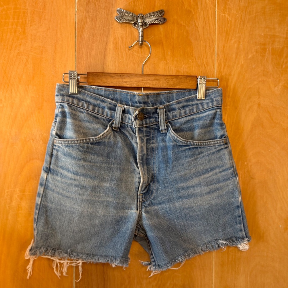 Vintage 1978 Levis Orange Tab High Waisted Denim Cutoffs Small